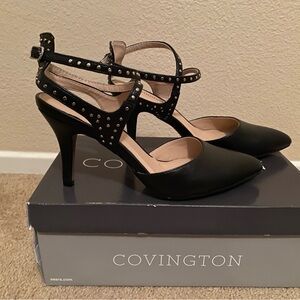 NWT Covington Black Studded Women's Heels